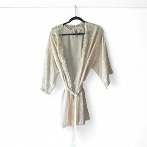 Vintage Victoria Secret gold label robe One size Beaded Detail sexy